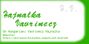 hajnalka vavrinecz business card
